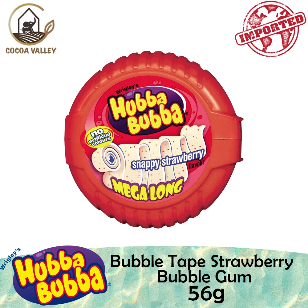 Hubba Bubba Snappy Strawberry Mega Long 56g | Shopee Malaysia