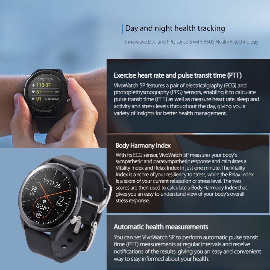 Fitness Tracker Asus Ecg ASUS VivoWatch SP (HC-A05) Intelligent