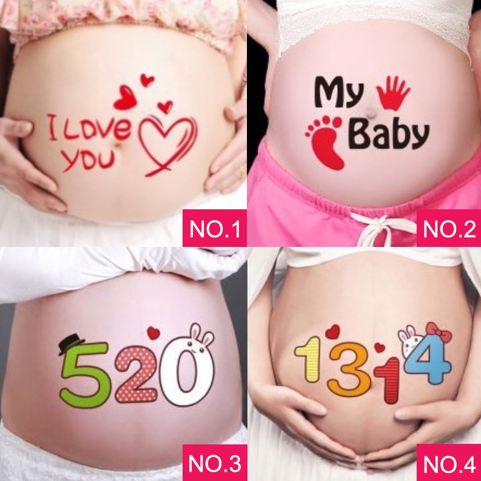 Pregnant Belly Sticker Maternity Navel Stickers Pregnancy Photo ...