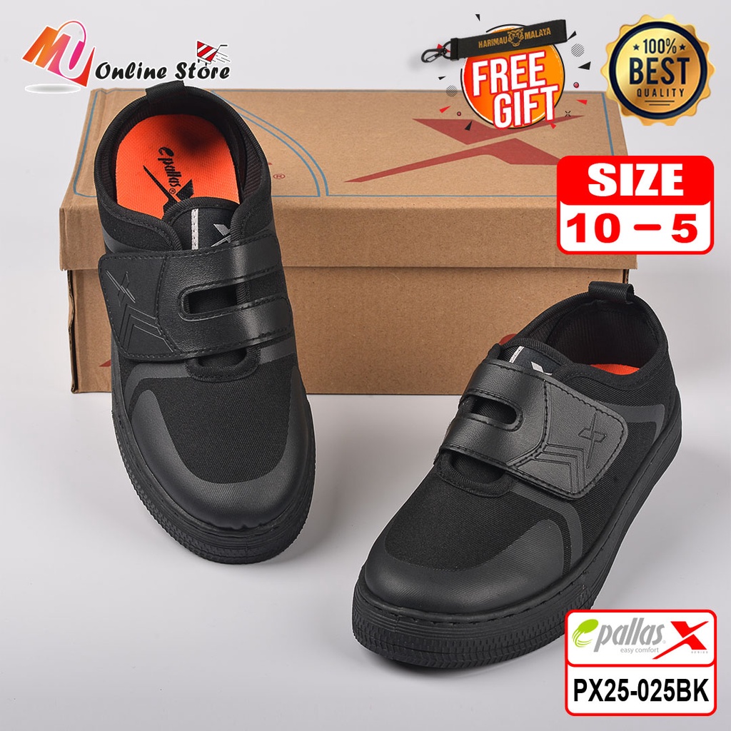 Mu Kasut Sekolah Hitam Pallas Px25 025bk Px37 025bk Black School