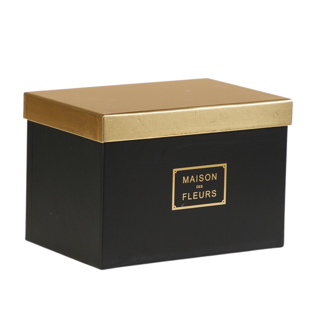 Square Gold Lining Flower Box Bouquet Box Square Maison Fleurs Gift Box ...