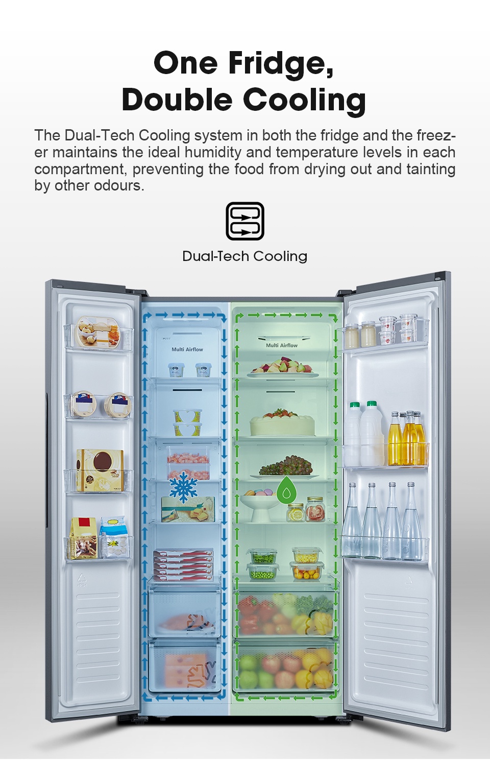 Hisense Side By Side Refrigerator Inverter Fridge 620L Peti Sejuk Side