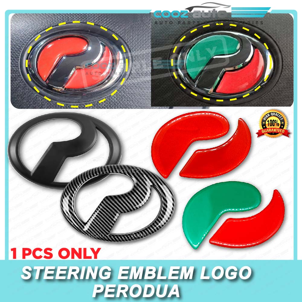 Perodua Steering Reflector Emblem 3D Logo Bonnet Emblem Sticker Matte ...