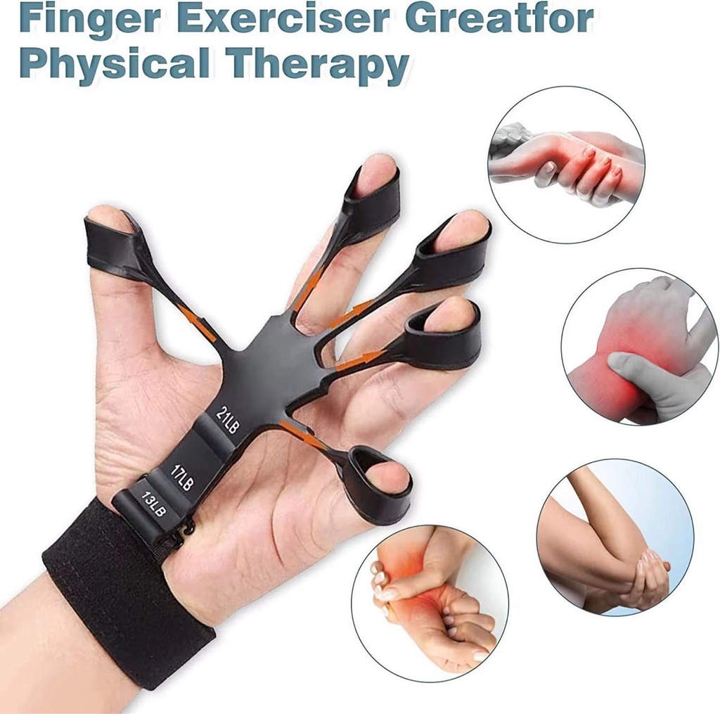 13-21 LB Finger Strength Trainer – 5-Finger Grip Resistance Band ...