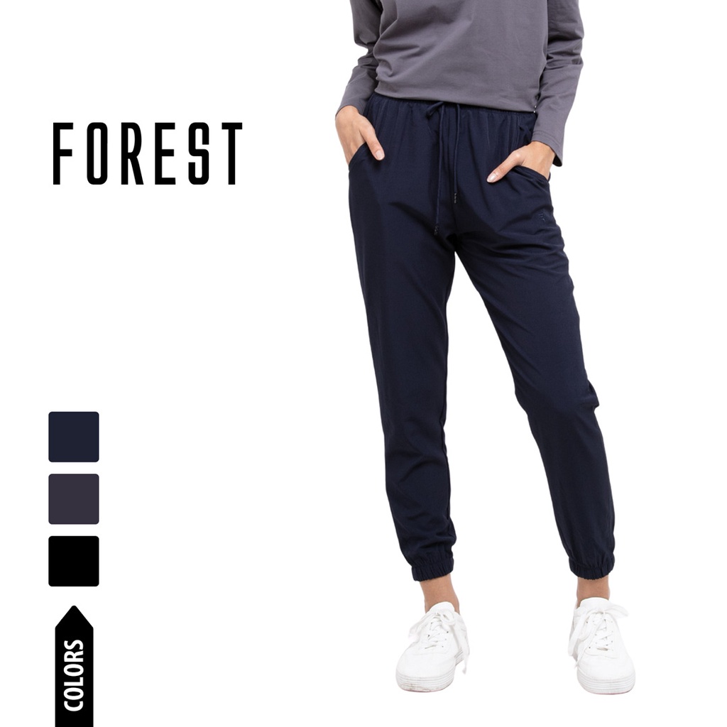 Forest Ladies Elastic 2Way Stretch Jogger Track Pants Quick Dry Training  Women, Seluar Track Perempuan - 810480