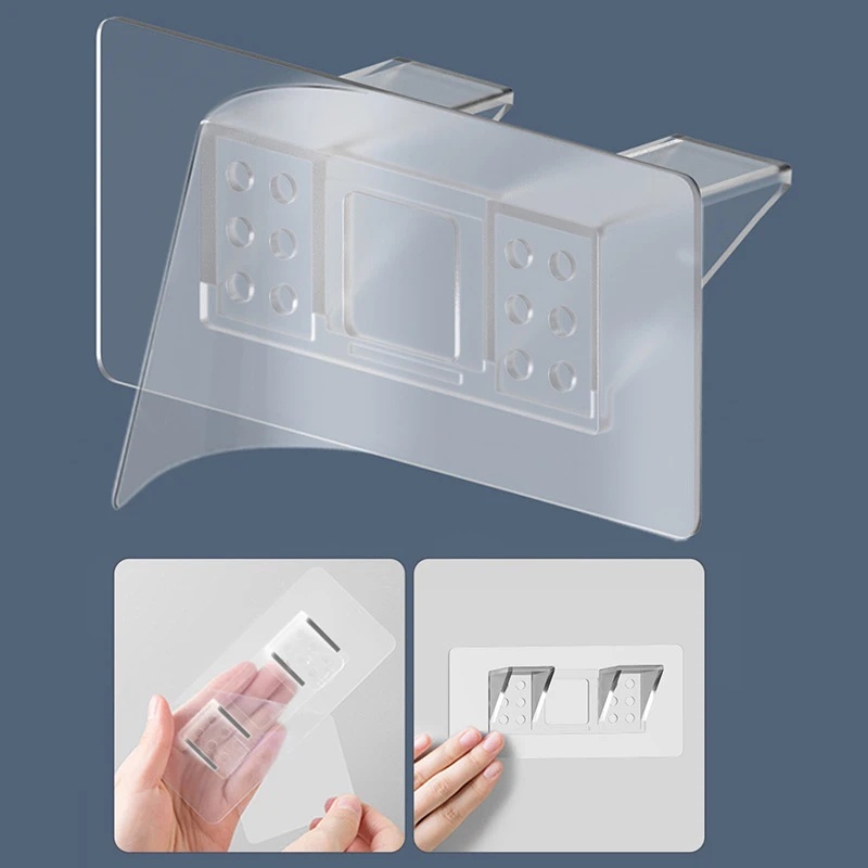 Adhesive Nail Closet Partition Bracket Double Row Hanger Cabinet ...