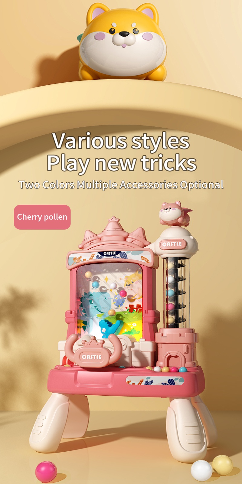 [Qilemeng] Pinball Toys Children's Game Console Toys Bean Catching ...