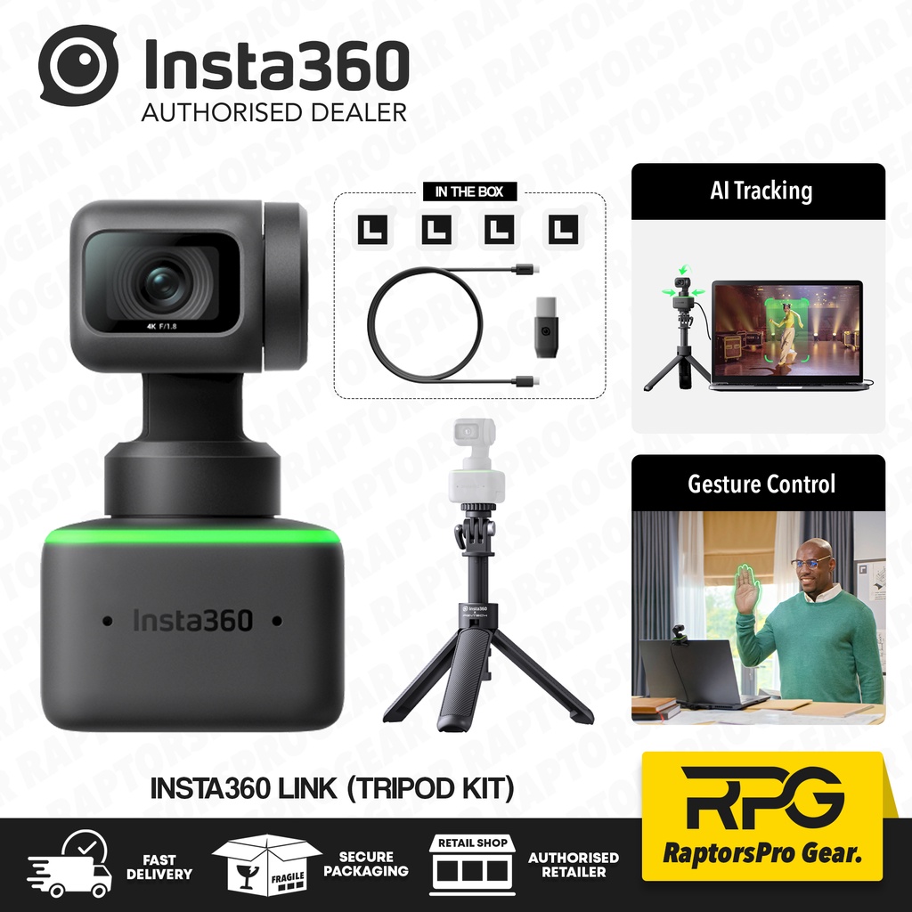 [READY STOCK] - Insta360 Link - AI Powered 4K Webcam | Shopee Malaysia