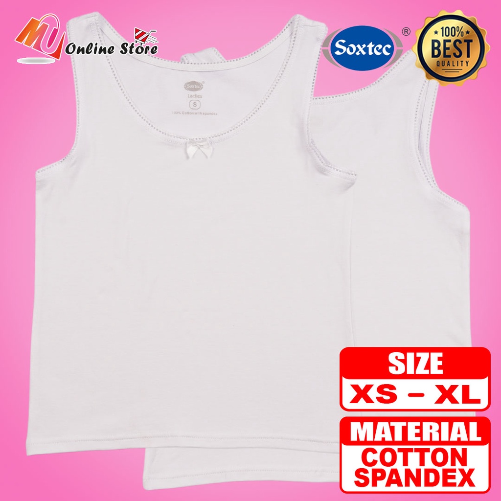 MU SINGLET PUTIH SOXTEC KANAK KANAK DAN WANITA DEWASA / INNER SINGLET ...
