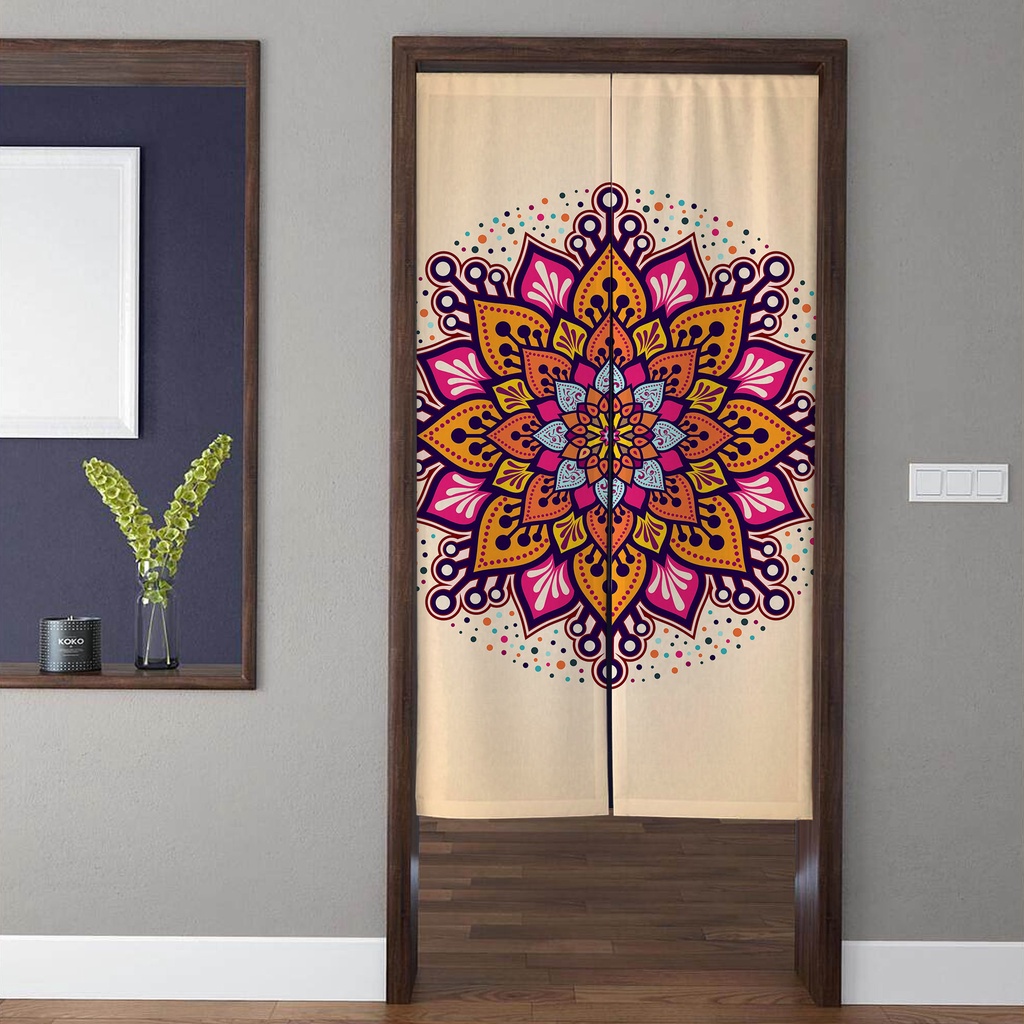 Noren Bohemia Door Curtain Colorful Mandala Art Doorway Curtain Noren ...