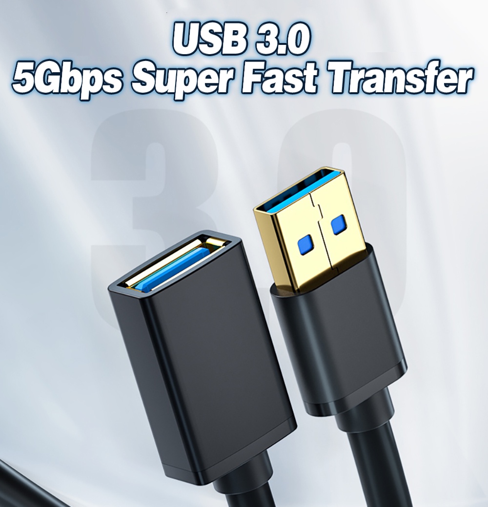 USB3.0 Extension Cable USB 3.0 A male to USB 3.0 A female Cable Data ...