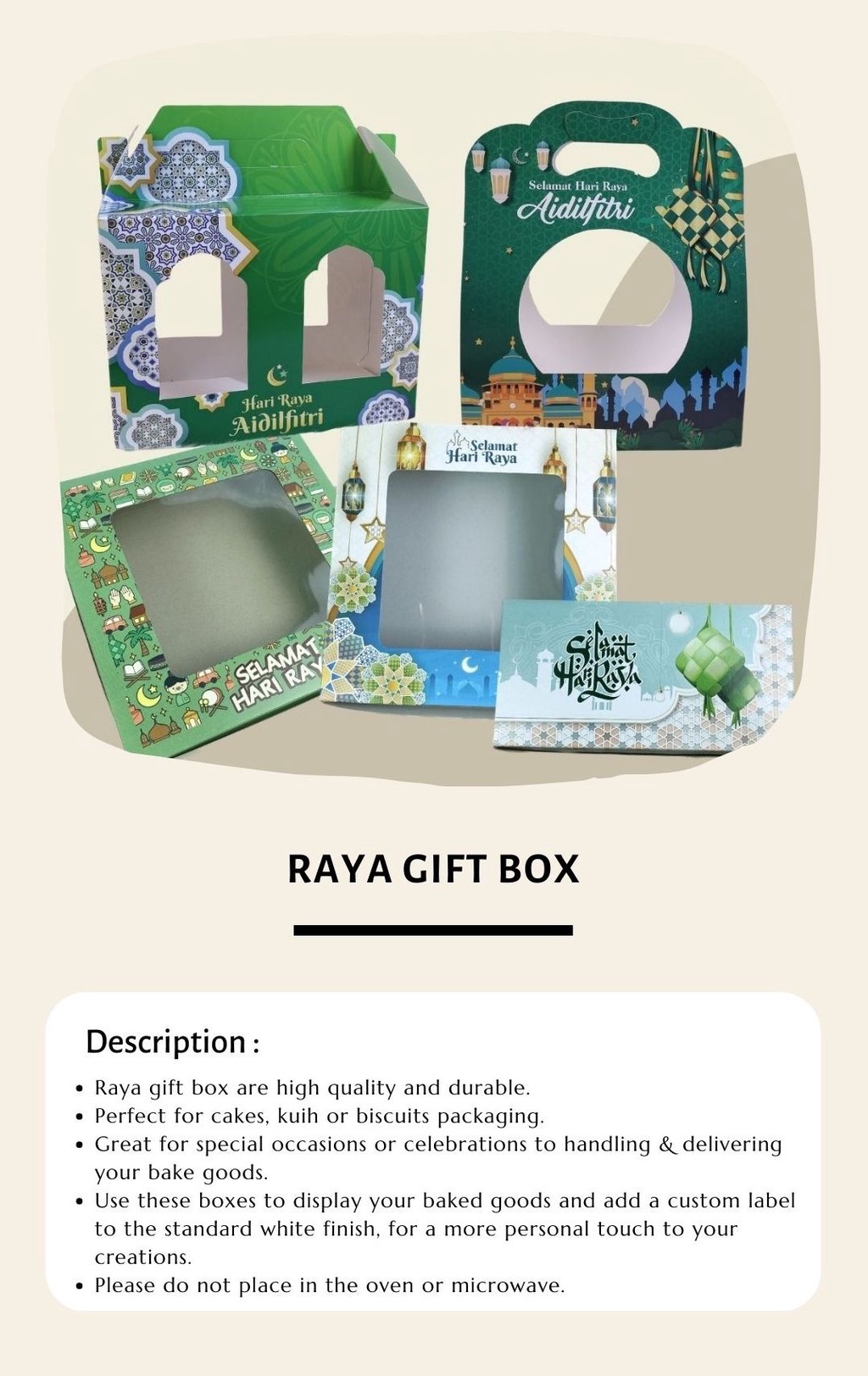 2024 Kotak Hari Raya Handle Gift Box Kotak Balang Kuih Raya Kotak ...