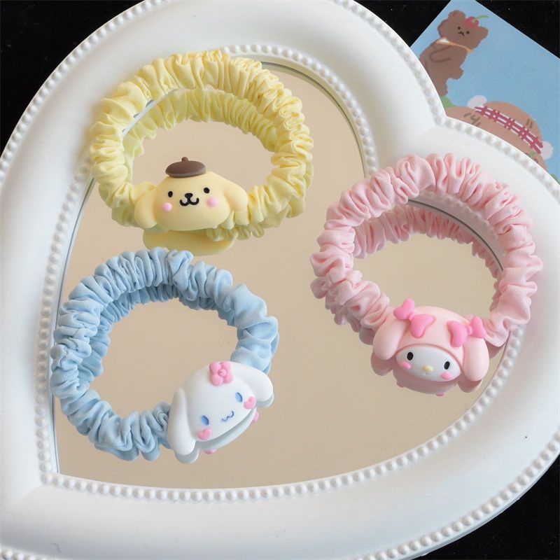 Sanrio Cinnamoroll Hair Ties Women Elastic Ponytail Holders Seamless ...