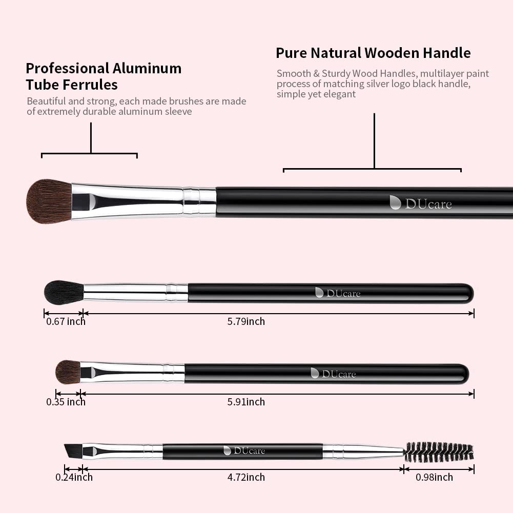 DUcare 6Pcs Eyeshadow Blending Brush Kit for Eyeliner Eyebrow Vegan ...