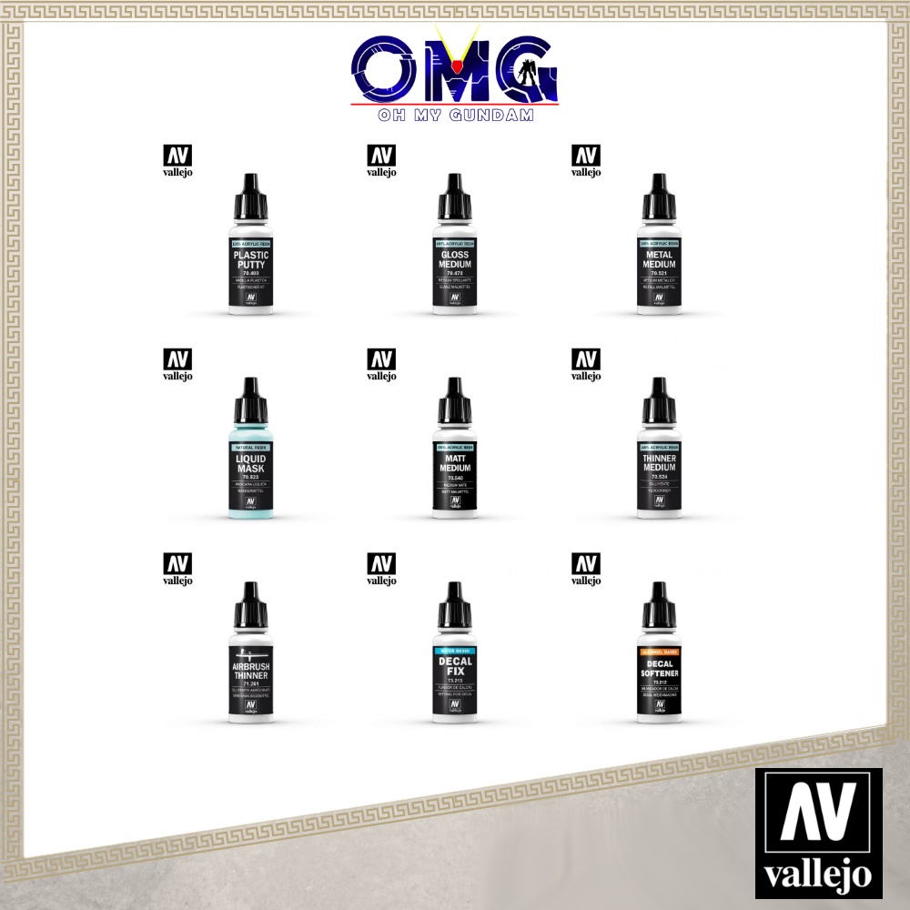 Vallejo Thinner Putty Softer Setter Colors Medium Decal Softener ...