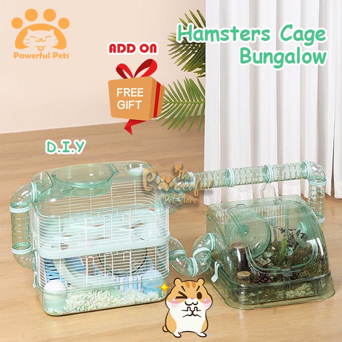 PAWERFUL Luxury DIY Hamster Cage Bungalow Villa Triple Layer Hamsters ... - Cheap Hamster Bungalow Kit