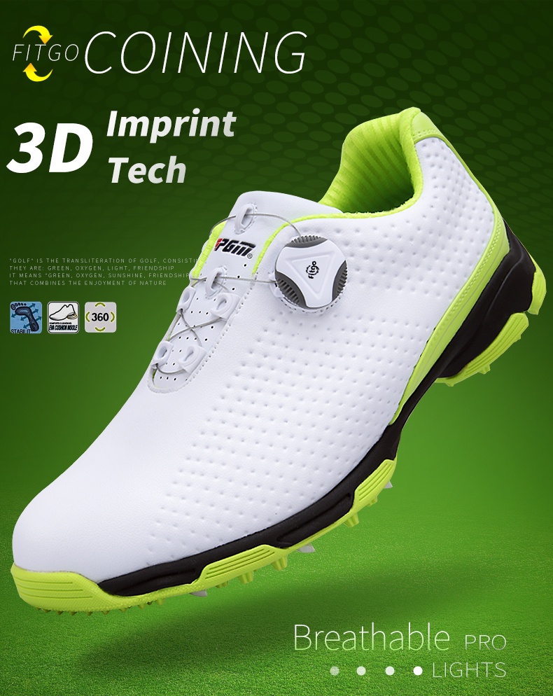 3D printed porous comfortable breathable waterproof shoes PGM golf anti ...