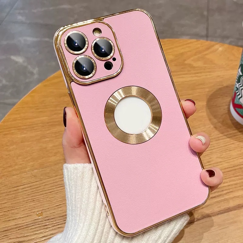 Leather Phone Case For Iphone 11 12 13 14 Pro Max 14 Plus Electroplated ...