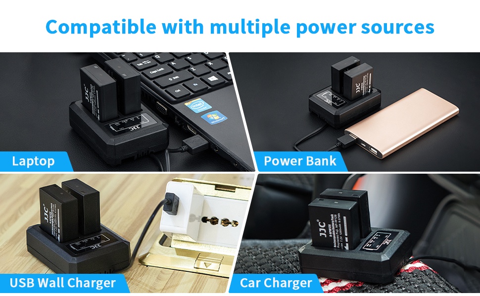 JJC Camera Battery Charger for Fuji NPW126S NPW126 of Fujifilm XT50