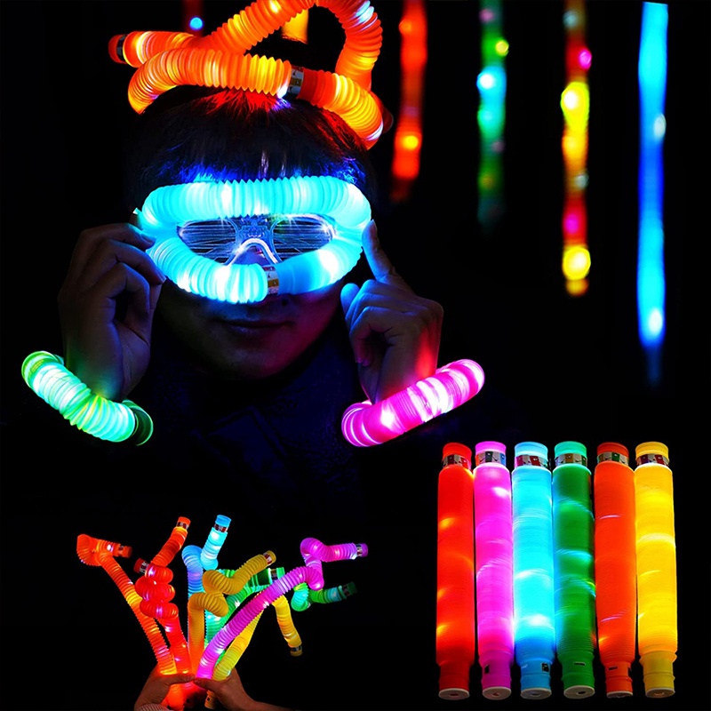 Flexible LED Pop Tube Telescopic Sensory Fidget Toy Adult Stress ...