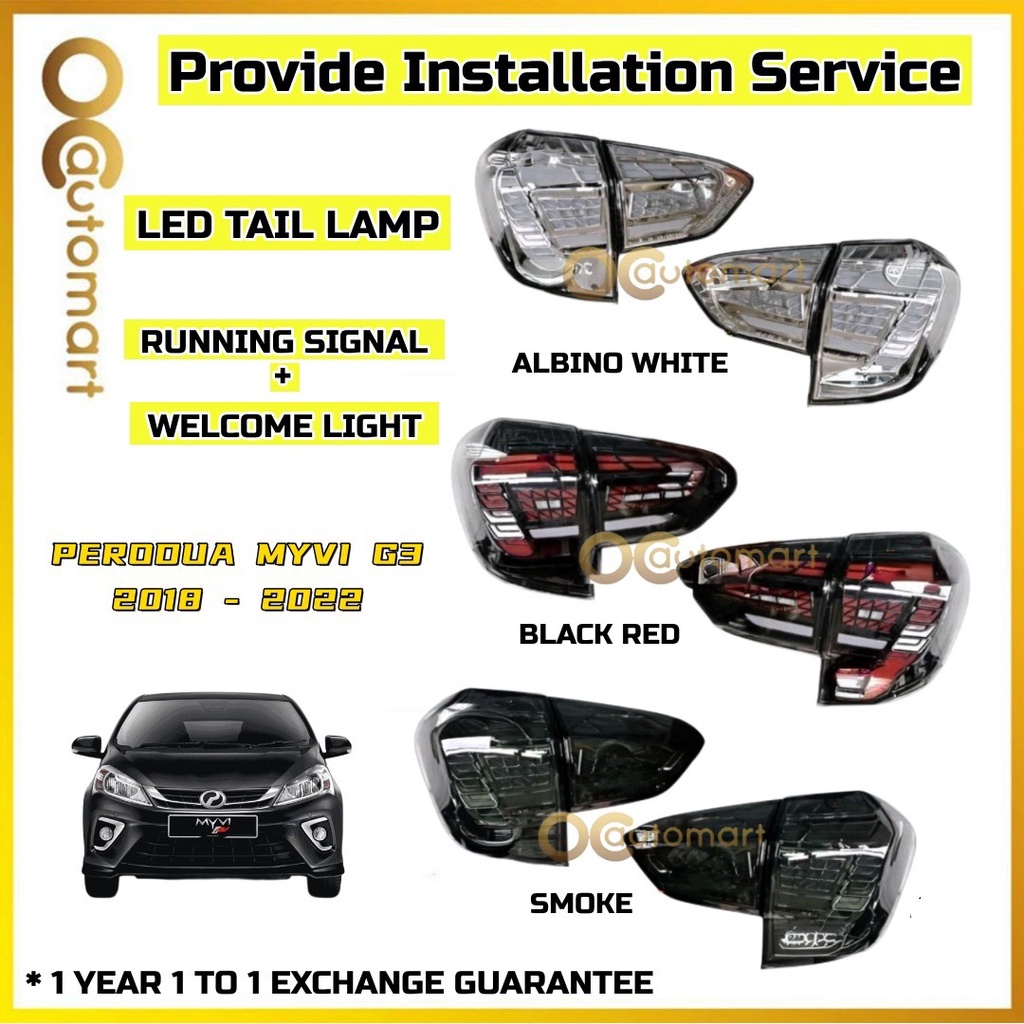 Year Warranty Perodua Myvi G Dragon Scale Albino Dynamic Led Tail Lamp With