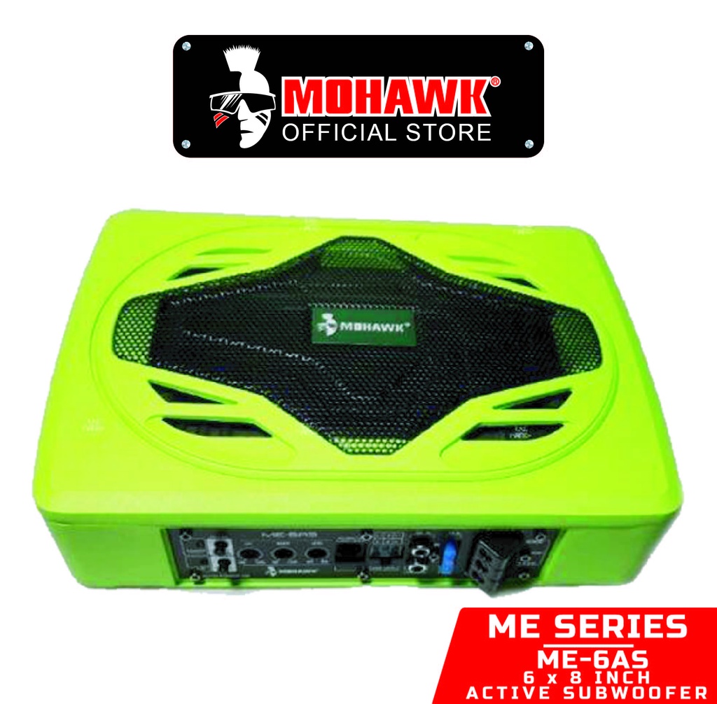 ME6AS Mohawk 6X9 Active Underseat Powerful Subwoofer Performance Green