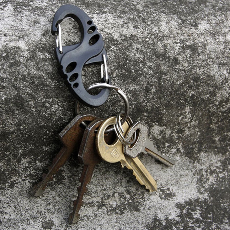 S Shape Snap Clip Gear Buckles Mini Keychain Hook Mountaineering Buckle ...