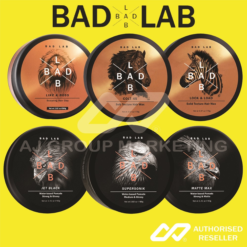 Bad Lab Pomade Hair Wax Clay (40g 120g) [Matte Max /Jet Black