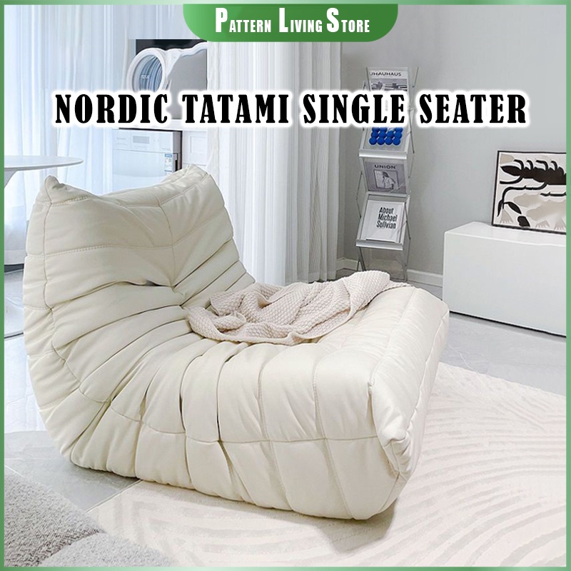 NORDIC TATAMI SINGLE SEATER BIG SIZE SOFA / CATERPILLAR SPONGE COUCH