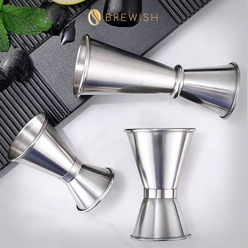 BREWISH Cocktail Jigger Dual Spirit Stainless Steel PC Resin Measure ...