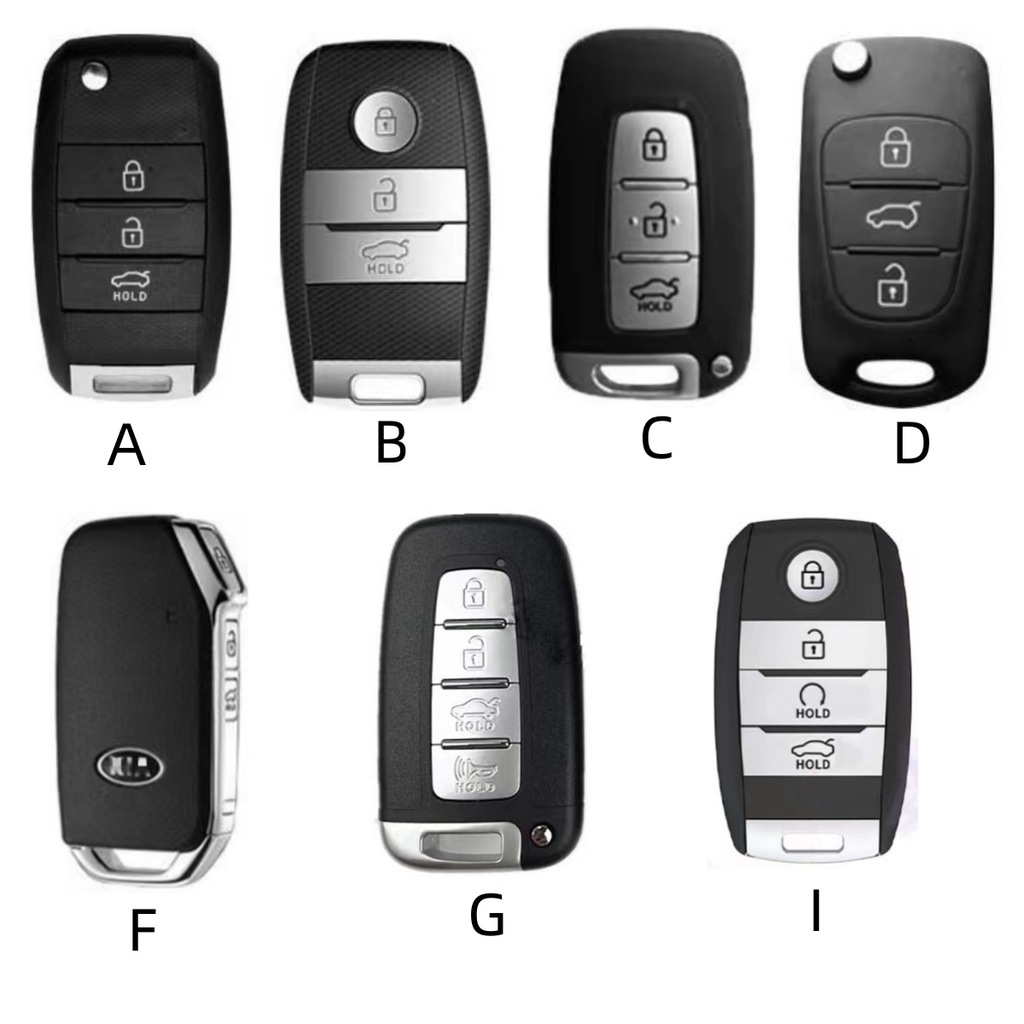 Black Leather Flip Key Case Cover For KIA Forte, Rio, Soul, Optima - 4 Buttons, Remote Start Compatible 3 thumbnail image