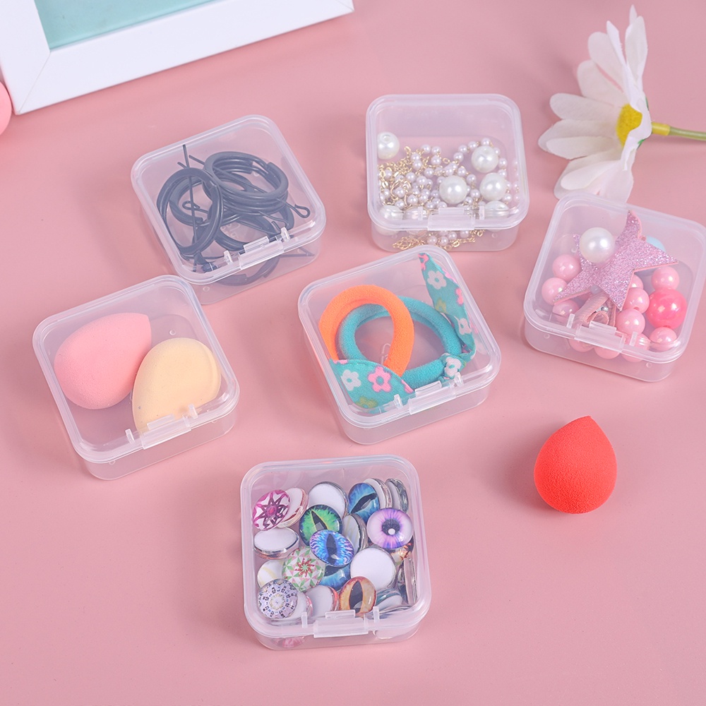 Multi-size Home Transparent Plastic Jewelry Ornament Organizer Box ...