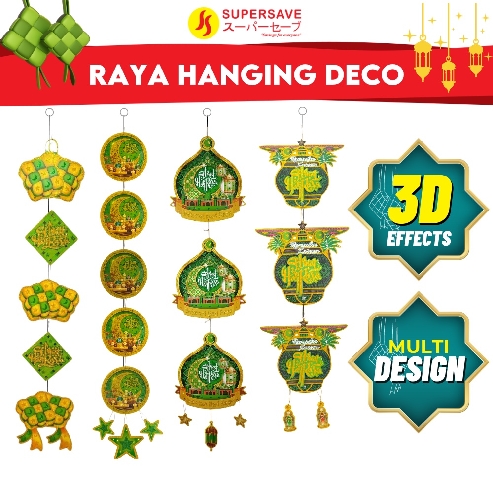 Supersave Hiasan Selamat Hari Raya Hanging Ornament Festive Decoration