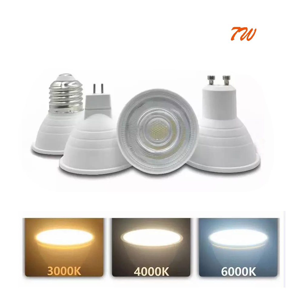LED COB Spotlight E27 E14 GU10 GU5.3 MR16 B15 E12 7W Dimmable LED Bulb ...