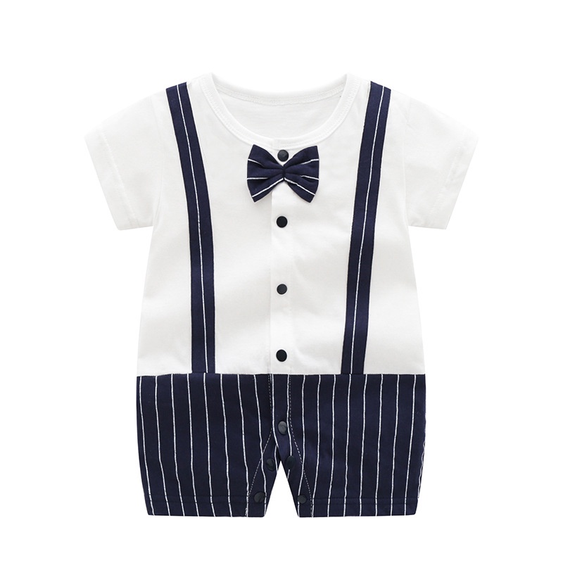 Baby Boys Rompers Toddlers Infants Short Sleeve Jumpsuits Baby One ...