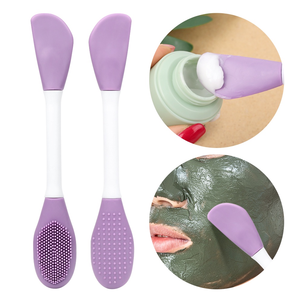 1 Pc Silicon Face Cleaning Brush 2 In 1 Facial Mask Cleaning Scrubbing ...