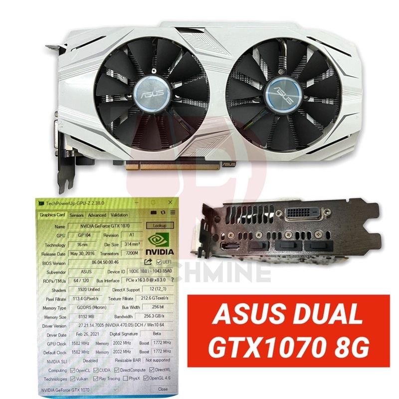 Asus dual gtx on sale 1070 8gb oc