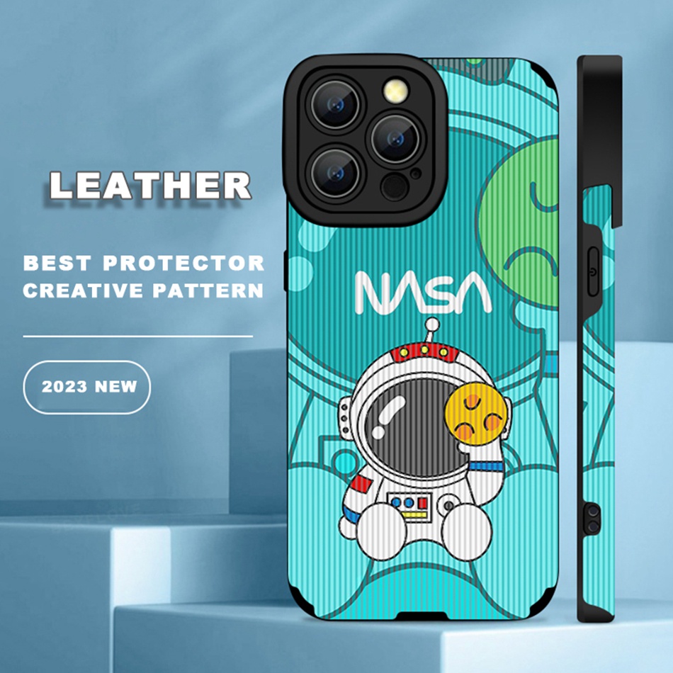 Astronaut Leather Phone Case for IPhone 11 12 13 14 Pro Max 11Pro 13Pro ...