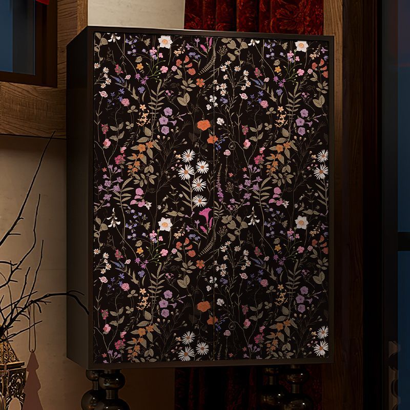 Floral Wallpaper Kertas Dinding Peel and Stick Dark Farm Floral Stick ...