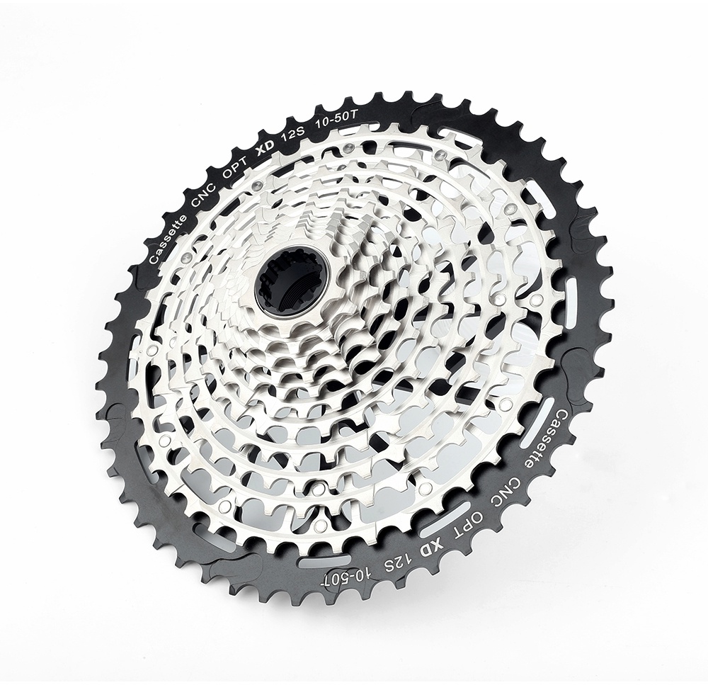 Cassetta Sunshine XD 12 Velocit&agrave; 9-50T 395g Per SRAM NX/GX Eagle MTB &ndash; Alluminio CNC