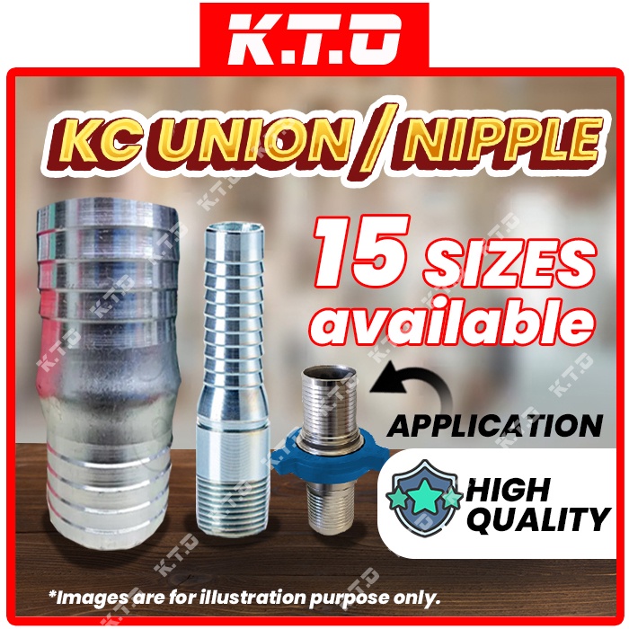 1/2 Inch - 4 Inch Galvanized Iron Steel Combination KC Nipple / Joint ...