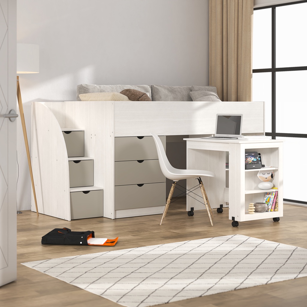 Synergy House Mico Mid Sleeper bed Kid Bedframe with Multifunction