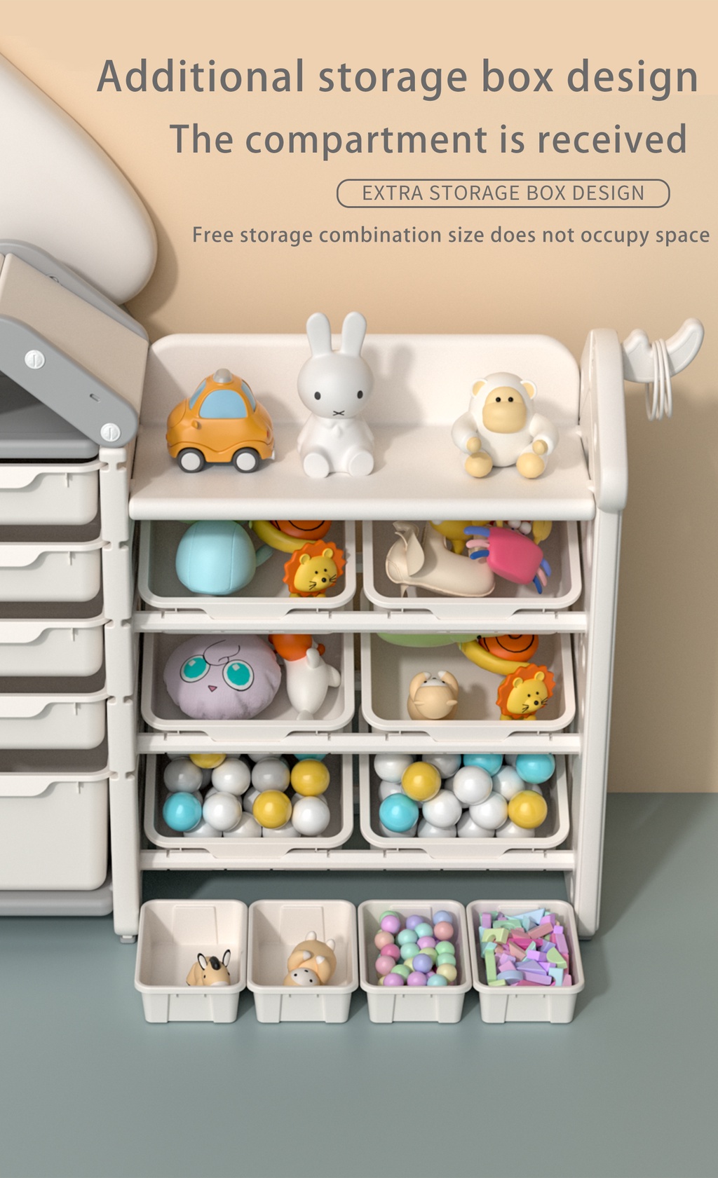 Treeyear Rack Storage Bookshelf Toys Container Box Book and Toy ...