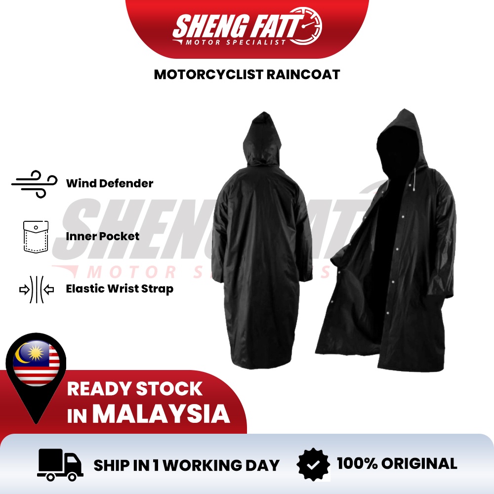SHENG FATT Motor Raincoat Double Layer Baju Hujan Waterproof Baju Hujan ...