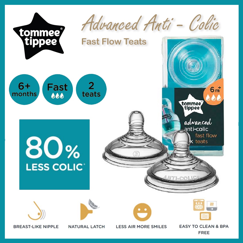Tommee Tippee ADVANCED ANTICOLIC / ANTICOLIC PLUS Teats (Fast Flow 6m