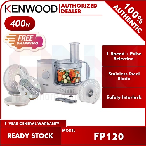 KENWOOD 400W 1.4L Compact Food Processor + Chopper FP120 Shopee