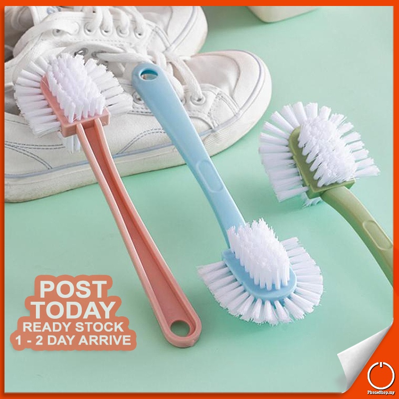 𝟑𝟔𝟎° 𝐂𝐋𝐄𝐀𝐍𝐒𝐈𝐍𝐆 Long Handle Soft Bristle Shoes Brush Multipurpose Shoe ...