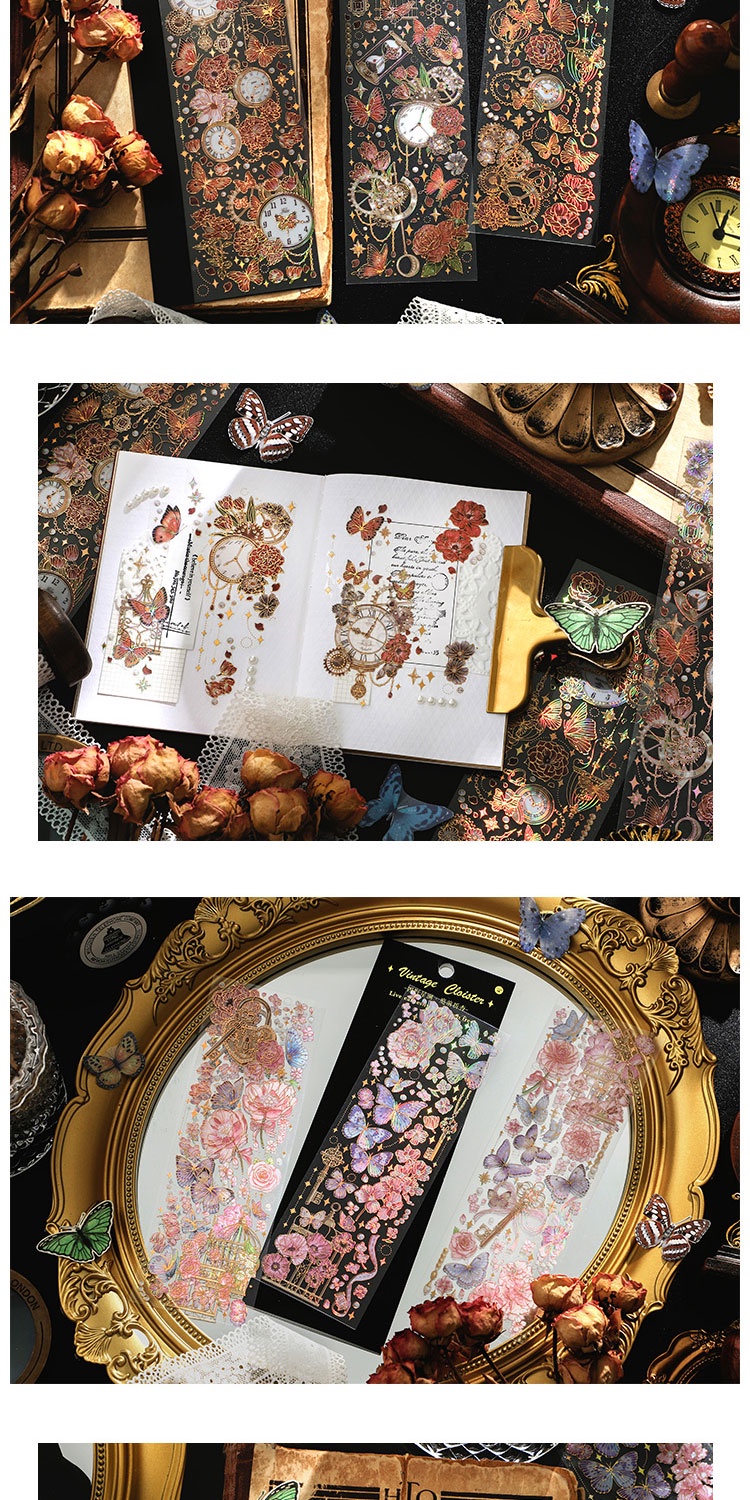 Journamm 3pcs/pack PET Natural Floral Stickers DIY Cut Scrapbooking ...