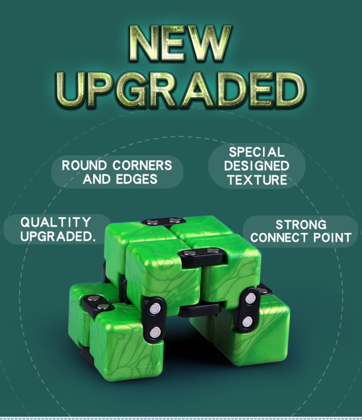 QIYI Infinity Cube Mini Fidget Toy Flip Cube 2x2 Brain Teasers Toys for ...
