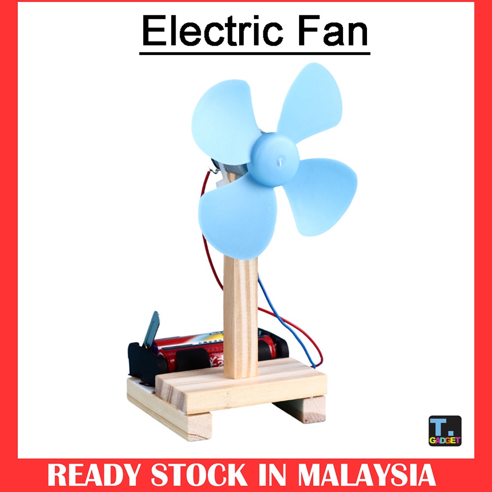 DIY Wooden Handmade Electric Fan Learning Science Experiment ...